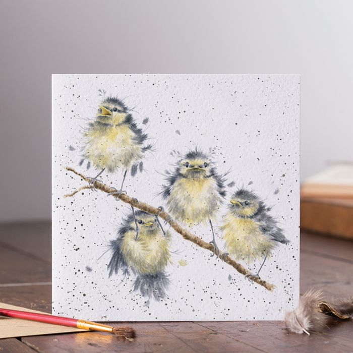 'Hanging Out With Friends' Great Tit Card
