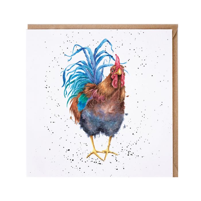 'Colours Of The Rainbow' Cockerel Card