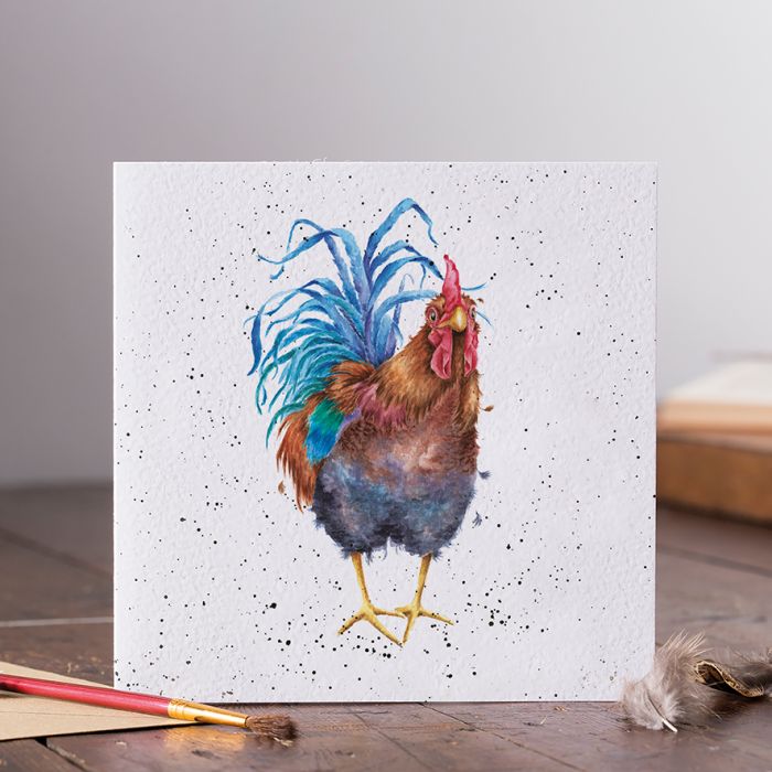 'Colours Of The Rainbow' Cockerel Card